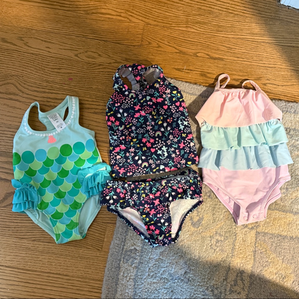 Carter's Kids Swimwear Set - Blue, Green, Pink